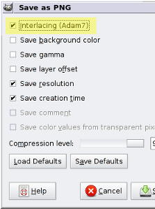 GIMP Interlacing